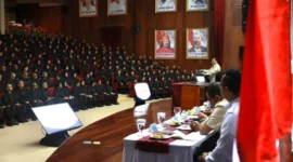 Prabowo Beri Arahan kepada 1.000 Perwira TNI-Polri di Bandung, Resmikan Perpustakaan dan Museum Seskoad (foto: setneg)