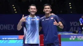 Fajar/Fikri Bangkit dan Amankan Tiket 16 Besar Singapore Open 2026 (foto: suara)