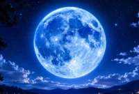 Fenomena Astronomi yang Ilustrasi. Jarang Terjadi, Blue Moon Hiasi Langit Indonesia Malam Ini 