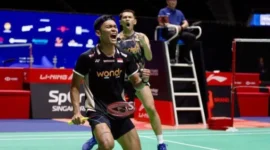 Hasil Singapore Open 2026: Fajar/Fikri ke Final, Alwi Farhan Terhenti di Semifinal (foto: pbsi)