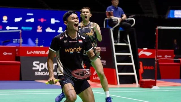 Hasil Singapore Open 2026: Fajar/Fikri ke Final, Alwi Farhan Terhenti di Semifinal (foto: pbsi)