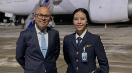 Sosok Captain Tania Citra, Pilot Muda di Balik Penerbangan Prabowo ke Prancis  (foto: Ig. Dirgayuza Setiawan)