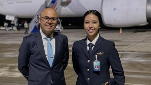 Sosok Captain Tania Citra, Pilot Muda di Balik Penerbangan Prabowo ke Prancis  (foto: Ig. Dirgayuza Setiawan)