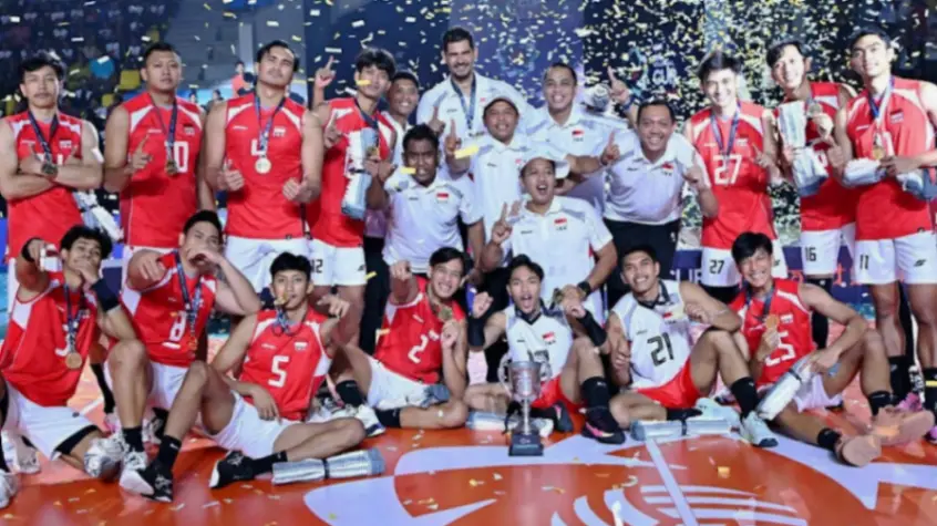 Timnas Voli Indonesia Raih Bonus Rp900 Juta, Apresiasi Juara AVC Men's Cup 2026 dan Target Lebih Tinggi (foto: asianvolleyball)