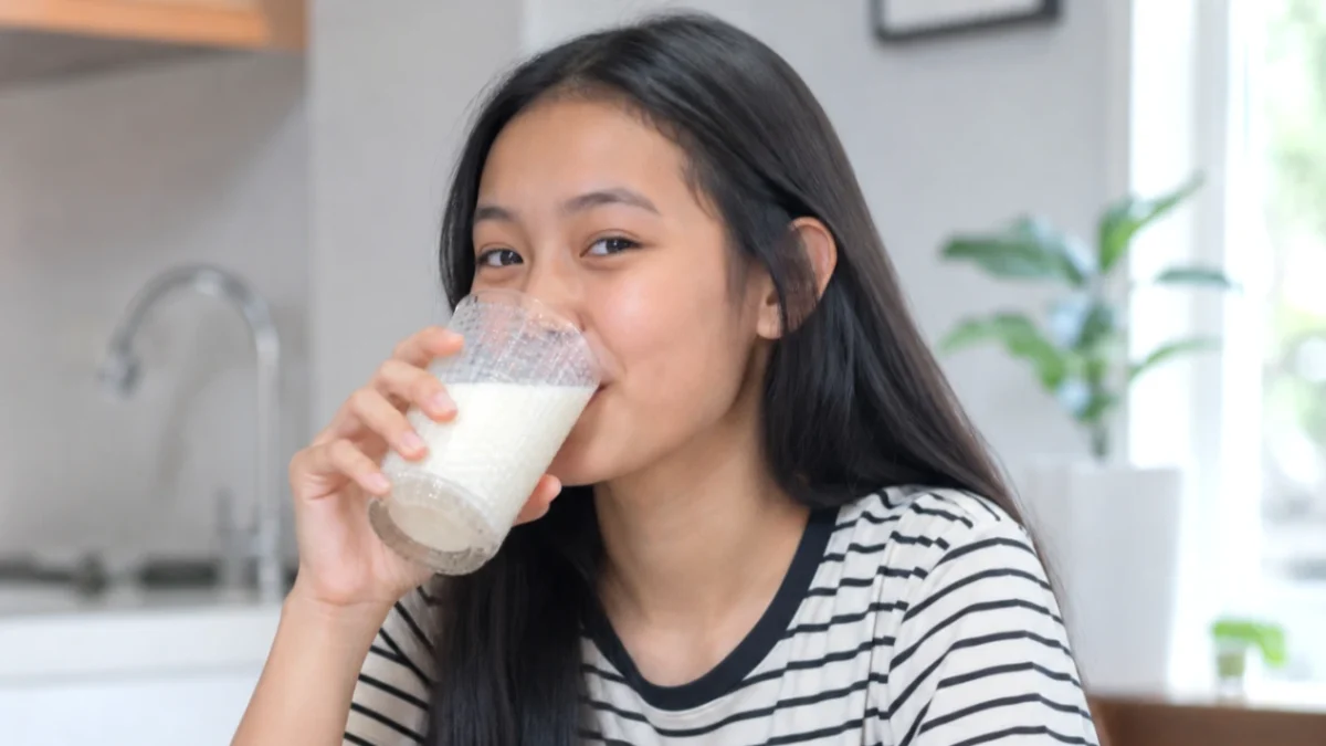 Ilustrasi - Minum Susu Hingga Remaja Penting untuk Menabung Kalsium dan Mendukung Tumbuh Kembang Anak (foto: AI)