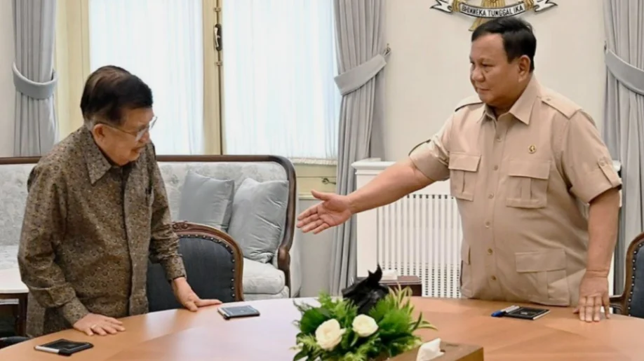 Energi Hijau Jadi Prioritas, Prabowo dan Jusuf Kalla Bahas Penguatan Ketahanan Energi Nasional (foto: setneg)