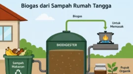 Ilustrasi - BRIN Dorong Pemanfaatan Sampah Makanan Jadi Biogas untuk Perkuat Energi Terbarukan (foto: AI)