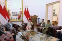 Prabowo dan Menhan Qatar Bahas Penguatan Kemitraan Strategis di Istana Merdeka (foto: kemhan)