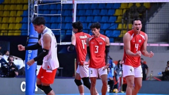 Indonesia ke Final AVC Men’s Cup 2026! Tim Merah Putih Tantang Korea Selatan usai mengalahkan India (foto: Volleyball World/cnnindonesia)