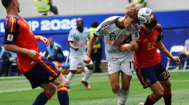 Hasil Piala Dunia 2026: Satu Gol Mikel Merino Ubah Nasib Spanyol di Perempat Final (foto: reuter/cnnindonesia)