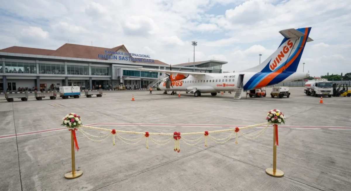 Reaktivasi Bandara Husein Sastranegara Dimulai, Wings Air Resmi Hadirkan Dua Rute Baru dari Bandung (Ilustrasi AI: sisipublik.com)