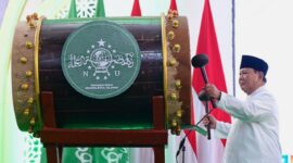 Presiden Prabowo Subianto membuka Muktamar ke-35 NU di Lapangan Untung Suropati, Pondok Pesantren Bahrul Ulum Tambakberas, Jombang, Jawa Timur, Kamis, 27 Agustus 2026 (foto: Kementerian Sekretariat Negara)
