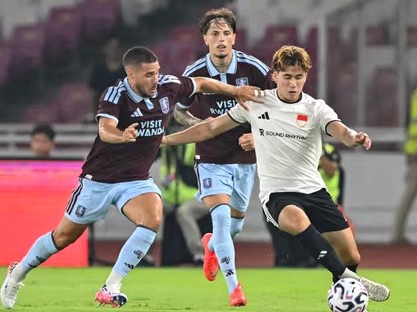 Aston Villa vs Indonesia All Stars: The Villans Menang 3-1, Arkhan Kaka Cetak Gol Hiburan di GBK (foto: antara/ mediaindonesia)