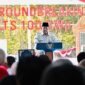 Presiden Prabowo Subianto saat meluncurkan program PLTS 100 GWp di PLTS Site Gilimanuk, Jembrana, Bali (foto: BPMI Setpres)