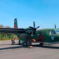 Pesawat TNI AU mendukung operasi udara untuk penanganan karhutla di wilayah Kalimantan (foto: bpmi setpres)