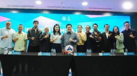 Ketua Umum PSSI Erick Thohir menyampaikan komitmen pengembangan sepak bola wanita saat peluncuran Indonesia Women's League (foto: Andre/kementerian pemuda dan olahraga)