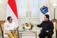 enpora RI Erick Thohir bertemu Gubernur DKI Jakarta Pramono Anung di Balai Kota DKI Jakarta (foto: Andre/kemenpora)