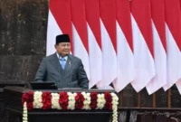 Presiden Prabowo Subianto menyampaikan Pidato Kenegaraan Presiden RI dalam Sidang Bersama DPR RI dan DPD RI di Jakarta (foto: BPMI Setpres)