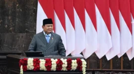Presiden Prabowo Subianto menyampaikan Pidato Kenegaraan Presiden RI dalam Sidang Bersama DPR RI dan DPD RI di Jakarta (foto: BPMI Setpres)