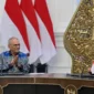 Presiden Prabowo Subianto menerima Presiden Timor-Leste José Ramos-Horta bersama para peraih Nobel di Istana Merdeka, Jakarta (foto: kementerian sekretaris negara)