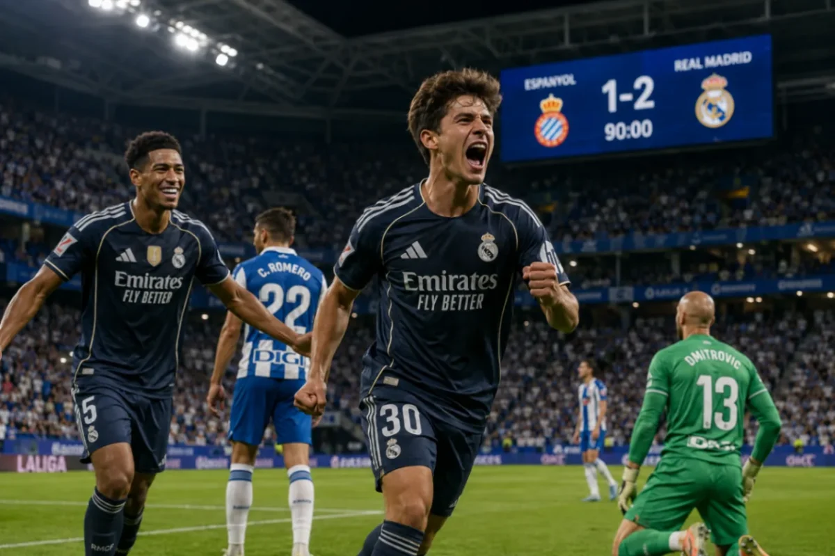 Madrid menang 4-1 atas Real Sociedad di Santiago Bernabéu (Ilustrasi AI: sisipublik.com)