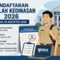 BKN menetapkan jadwal penerimaan peserta didik Sekolah Kedinasan Tahun 2026. Pendaftaran berlangsung pada 18–30 Agustus 2026. (Ilustrasi AI: sisipublik.com)