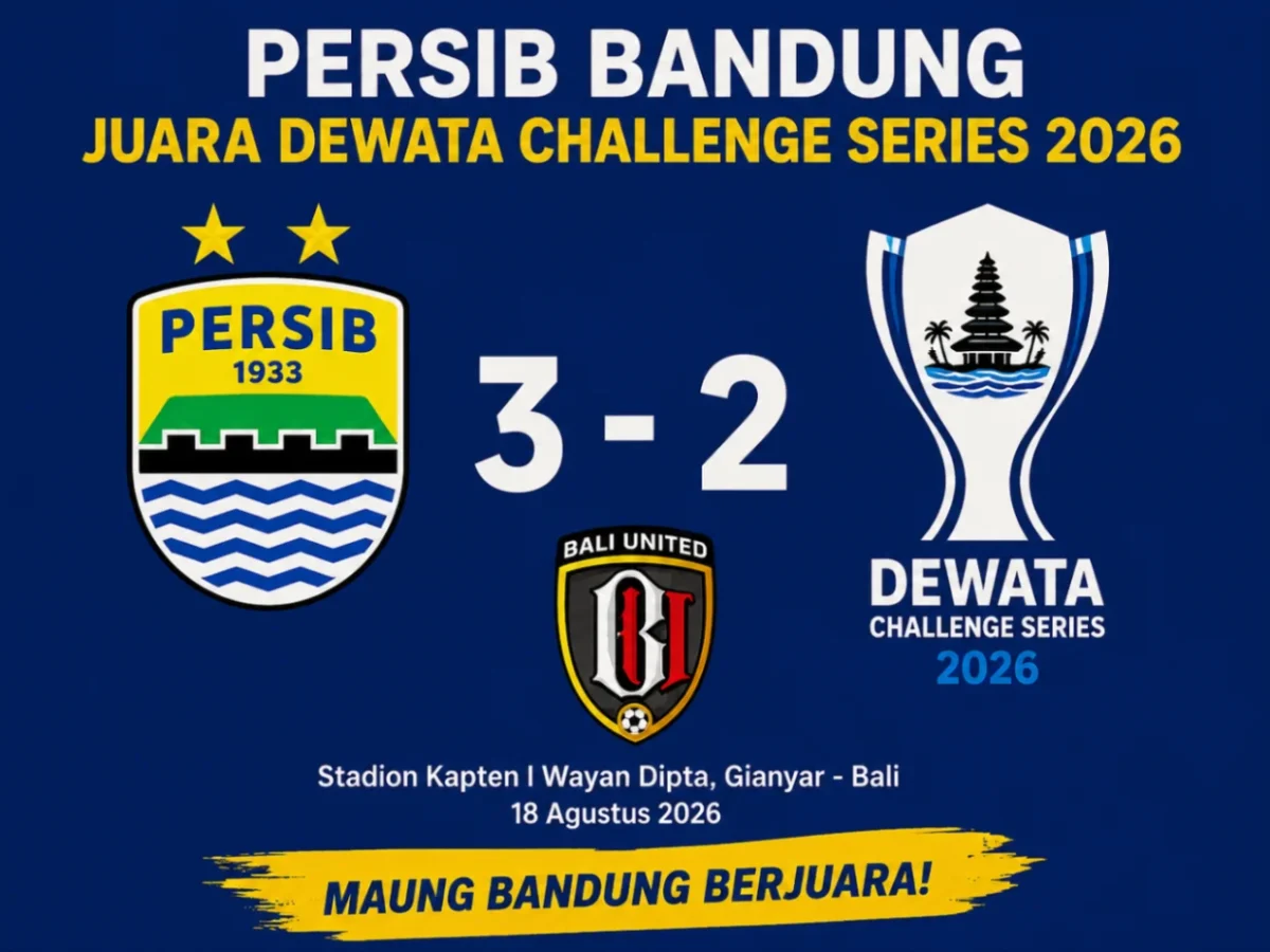 Ilustrasi AI - Persib Bandung juara Dewata Challenge Series 2026 setelah mengalahkan Bali United 3-2