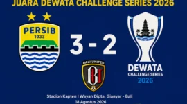 Ilustrasi AI - Persib Bandung juara Dewata Challenge Series 2026 setelah mengalahkan Bali United 3-2