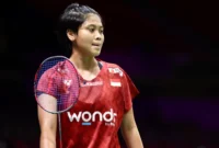 Tunggal putri Indonesia Thalita Ramadhani bersiap memberikan permainan terbaik saat menghadapi An Se-young pada babak kedua Kejuaraan Dunia 2026 (foto: dok. pbsi)