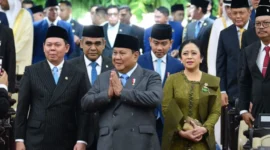 Presiden Prabowo Subianto menyampaikan pidato kenegaraan dalam Sidang Tahunan MPR RI serta Sidang Bersama DPR RI dan DPD RI Tahun 2026 di Gedung Nusantara MPR/DPR/DPD RI (foto: BPMI Setpres)