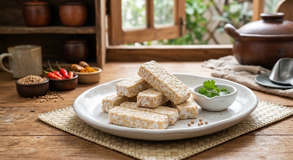 Ilustrasi - Tempe kedelai merupakan pangan fermentasi yang mengandung protein, serat, vitamin, dan mineral. Pengolahannya tetap perlu memperhatikan kebersihan dan keamanan pangan.