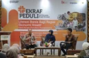 Kegiatan Literasi Bisnis bagi Pegiat Ekonomi Kreatif dalam program Ekraf Peduli di Padang Pariaman (foto: kementerian Ekonomi Kreatif)
