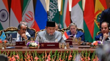 Presiden Prabowo Subianto menyampaikan pandangan Indonesia mengenai penguatan ketahanan pangan, pembangunan inklusif, dan kerja sama industri dalam KTT BRICS 2026 di New Delhi, India (foto: kementerian sekretaris negara)