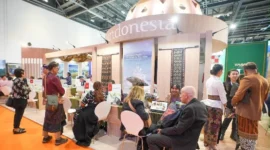 Paviliun Indonesia dalam Tourism Expo Japan 2026 menjadi ruang promosi destinasi, produk wisata, budaya, dan peluang kemitraan industri pariwisata Indonesia di pasar Jepang (foto: kementerian pariwisata)