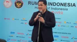 Menpora Erick Thohir menghadiri pembukaan Asian Games 2026 Aichi-Nagoya di Paloma Mizuho Stadium, Nagoya, Jepang (kementerian pemuda dan olahraga)