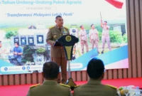 Wakil Menteri ATR/Wakil Kepala BPN Ossy Dermawan menyampaikan arahan dalam Ramah Tamah HANTARU 2026 di Kementerian ATR/BPN, Jakarta (foto: kementerian agraria dan tata ruang)