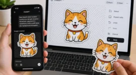 penggunaan ChatGPT Images untuk membuat dan mengedit desain stiker personal menggunakan instruksi teks (Ilustrasi AI : sisipublik.com)