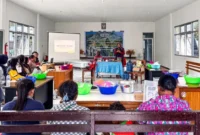 Tim Ekspedisi Patriot UNDIP mengembangkan olahan sagu, petatas, pisang, dan keladi melalui program Sagu Sapa di Kawasan Transmigrasi Senggi, Kabupaten Keerom, Papua (foto: Tim 4 Ekspedisi Patriot UNDIP Senggi)