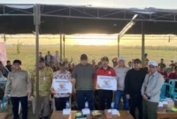 Pompa air digunakan untuk membantu menjaga ketersediaan air bagi tanaman pertanian di wilayah rawan kekeringan Kabupaten Grobogan, Jawa Tengah (foto: kementerian pertanian)