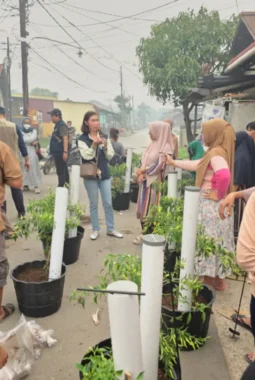 Kampung Losida Kompleks Yuka Gunakan Pot untuk Kelola Sampah Organik di Lahan Gambut Pontianak