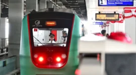 Presiden Prabowo Subianto meresmikan pengoperasian LRT Jakarta lintas Kelapa Gading–Manggarai (foto: kementerian perhubungan)
