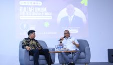 Wakil Menteri Ketenagakerjaan Afriansyah Noor menekankan pentingnya pelatihan yang sesuai kebutuhan industri dan perluasan akses kerja bagi generasi muda dalam kuliah umum BEM Universitas Airlangga di Surabaya (foto: kementerian ketenagakerjaan)