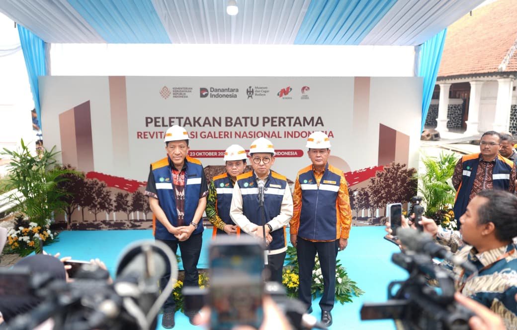Peletakan Batu Pertama di Galeri Nasional Indonesia, Jakarta (foto: kementerian kebudayaan)
