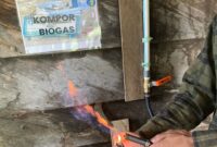 Warga Kampung Margorukun, Manokwari Selatan, memanfaatkan biogas hasil pengolahan kotoran sapi sebagai alternatif energi untuk memasak (foto: kementerian transmigrasi)
