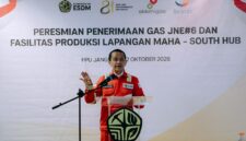 Fasilitas produksi gas lepas pantai di Kalimantan Timur mendukung pengembangan sumur Jangkrik North East #6 dan Lapangan Maha-South Hub  (foto: kementerian esdm)