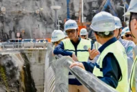 Waduk PLTA Batang Toru di Tapanuli Selatan, Sumatera Utara, mulai digenangi sebagai tahap persiapan pengujian pembangkit berkapasitas 510 MW (foto: kementerian esdm)