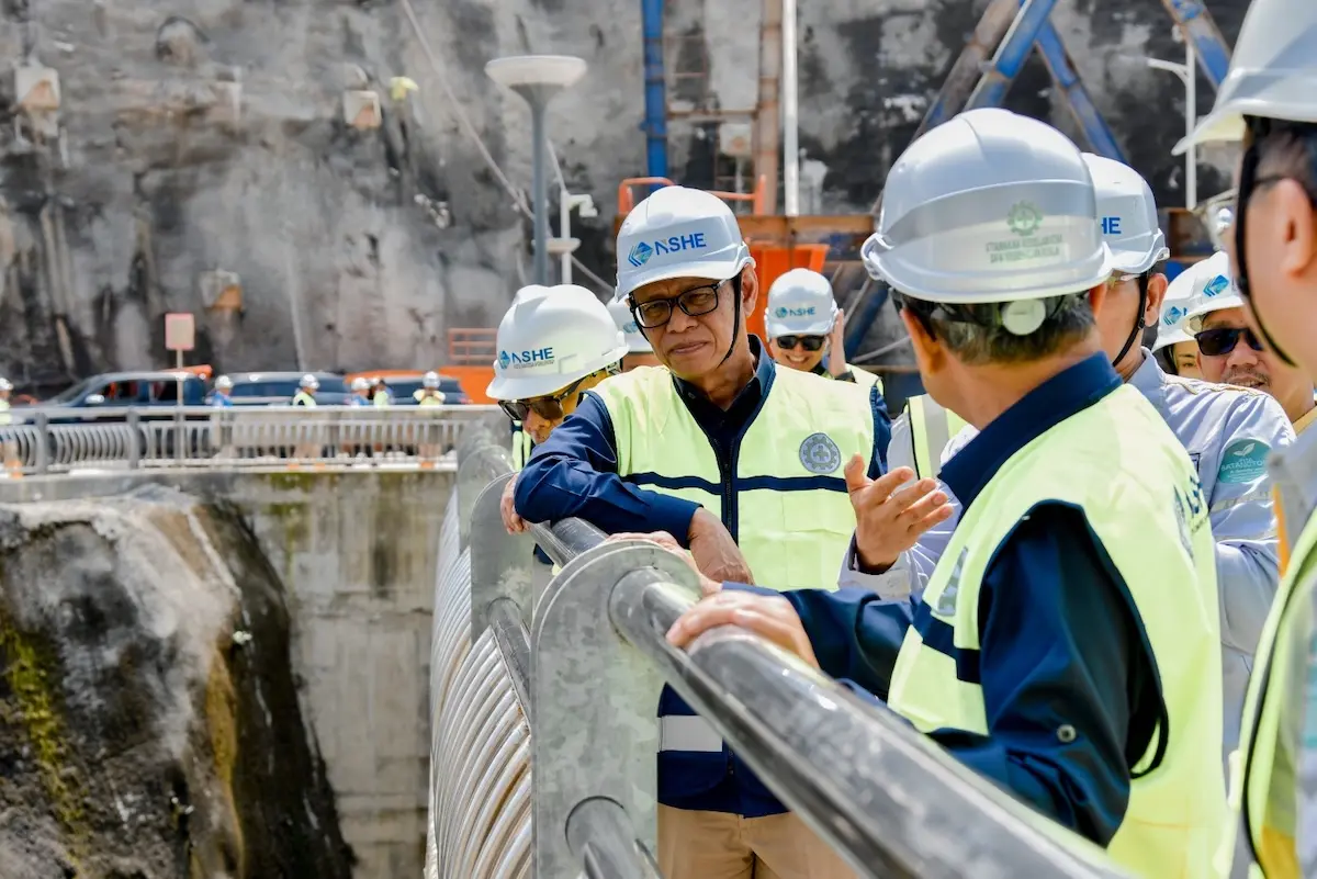 Waduk PLTA Batang Toru di Tapanuli Selatan, Sumatera Utara, mulai digenangi sebagai tahap persiapan pengujian pembangkit berkapasitas 510 MW (foto: kementerian esdm)