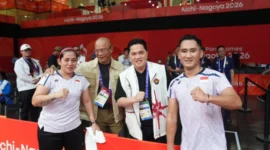 indonesia-emas-boccia-asian-para-games-2026.webp
Tim boccia Indonesia bertanding pada Asian Para Games 2026 di Aichi-Nagoya, Jepang.
Tim boccia Indonesia mempersembahkan medali emas ke-15 melalui nomor Mixed Team BC1/BC2 setelah mengalahkan Thailand 11-3 pada Asian Para Games 2026.