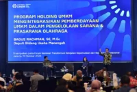 Perwakilan Kemenpora, Kemendagri, dan Kementerian UMKM membahas optimalisasi sarana olahraga untuk mendorong kegiatan ekonomi dan memperluas peluang usaha bagi UMKM dalam Forum Nasional Transformasi Kebijakan Kepemudaan dan Keolahragaan Nasional 2026 di Jakarta (foto: kementerian pemuda dan olahraga)