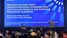 Perwakilan Kemenpora, Kemendagri, dan Kementerian UMKM membahas optimalisasi sarana olahraga untuk mendorong kegiatan ekonomi dan memperluas peluang usaha bagi UMKM dalam Forum Nasional Transformasi Kebijakan Kepemudaan dan Keolahragaan Nasional 2026 di Jakarta (foto: kementerian pemuda dan olahraga)